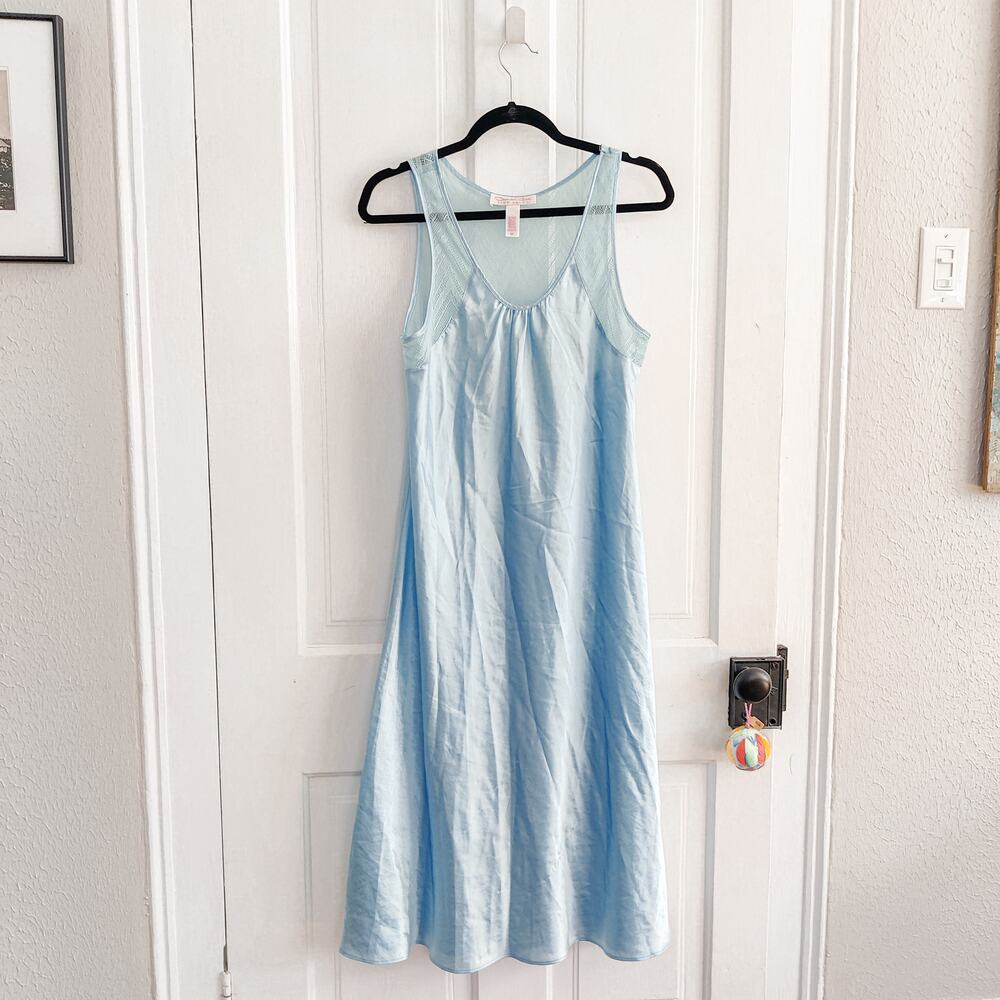 Oscar de la Renta Blue Breezy Morning Slip Medium